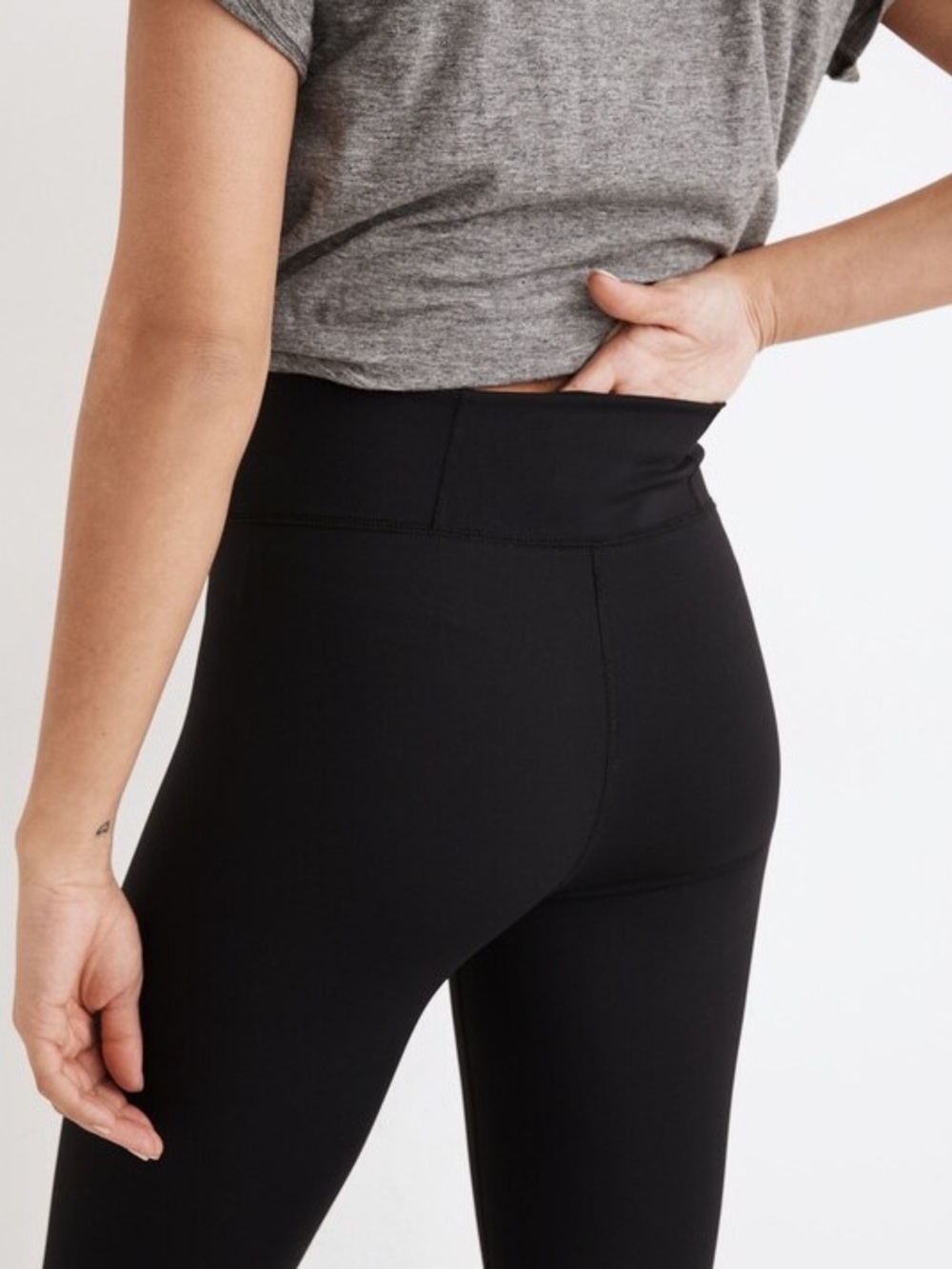Madewell MWL High-Rise Black Leggings - Picture 1 of 9